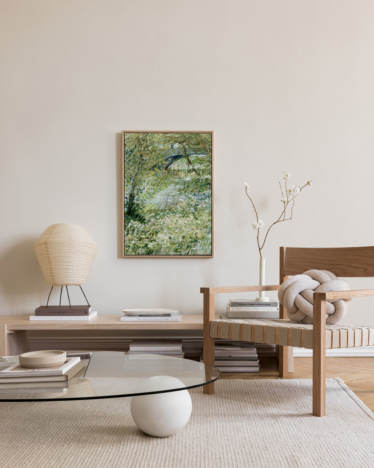 Van Gogh - River Bank in Springtime Canvas print
