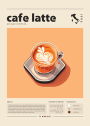 Cup of Cafe Latte No2 Print