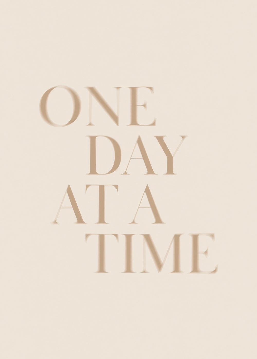 One at a Time Print