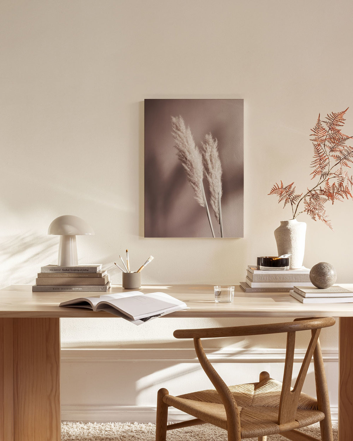 Beige Reeds No2 Canvas print