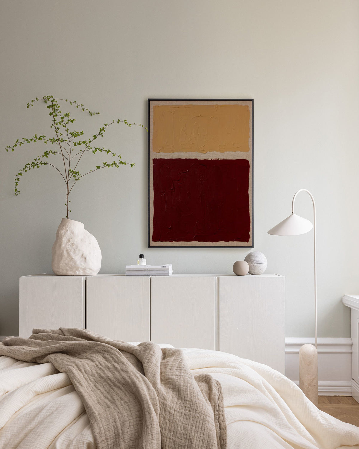 Ochre Versus Oxblood Canvas print
