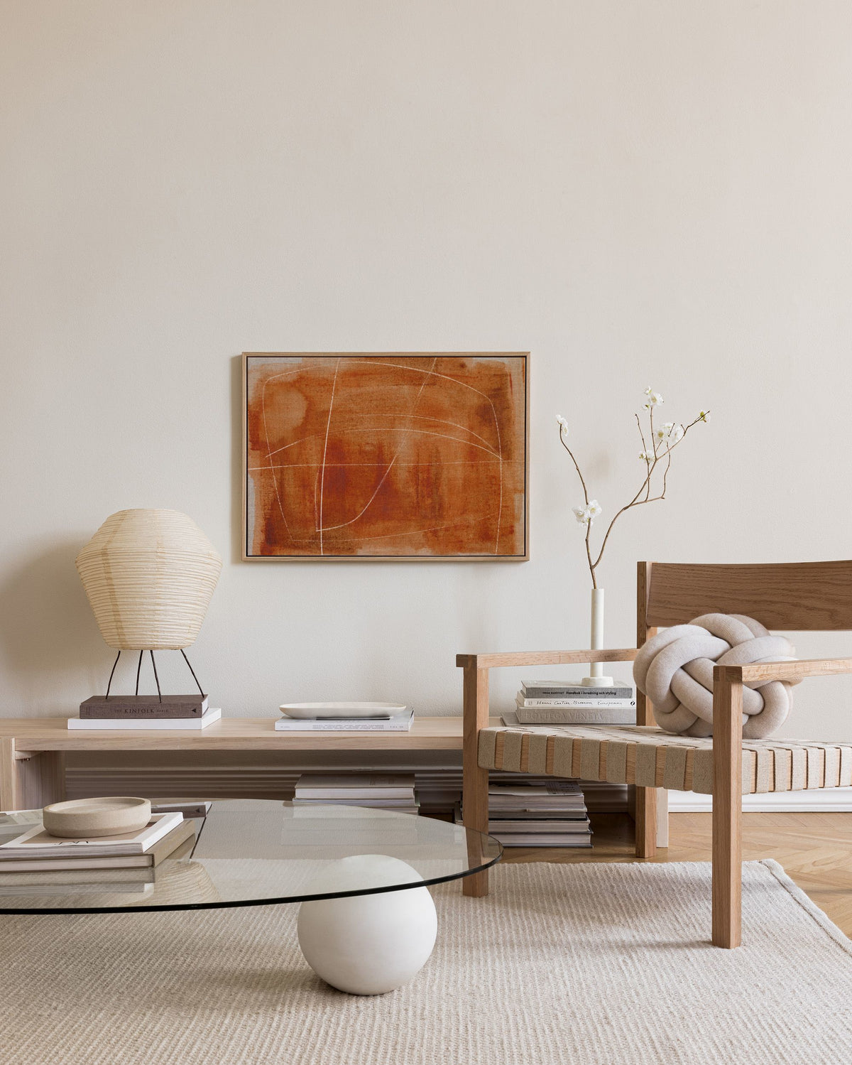 Terracotta Lines Canvas print