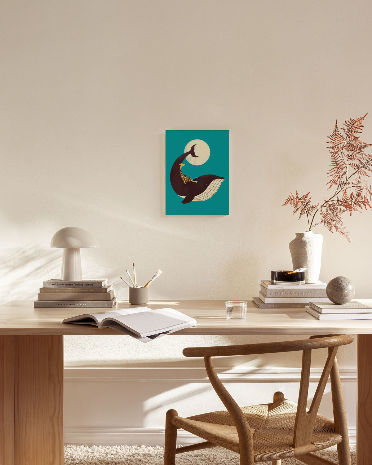The Giraffe and the Whale Canvas print
