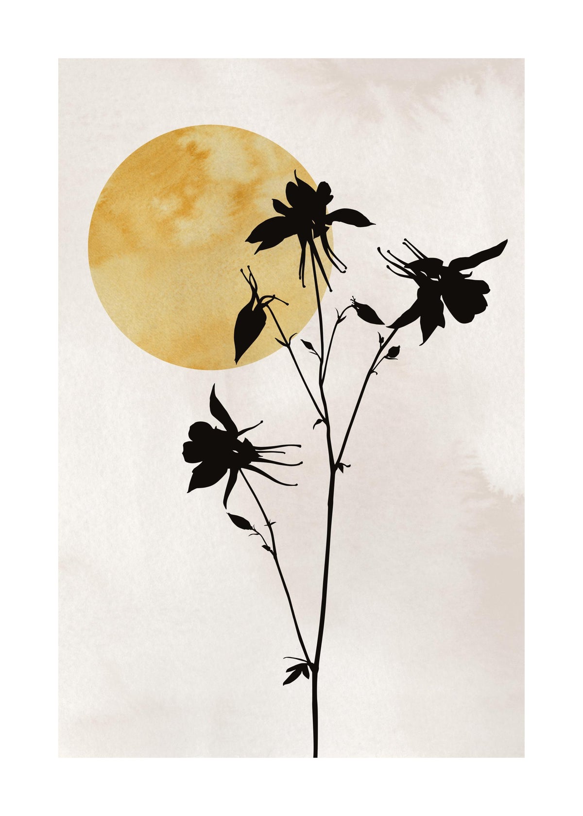 Flower Silhouette Print