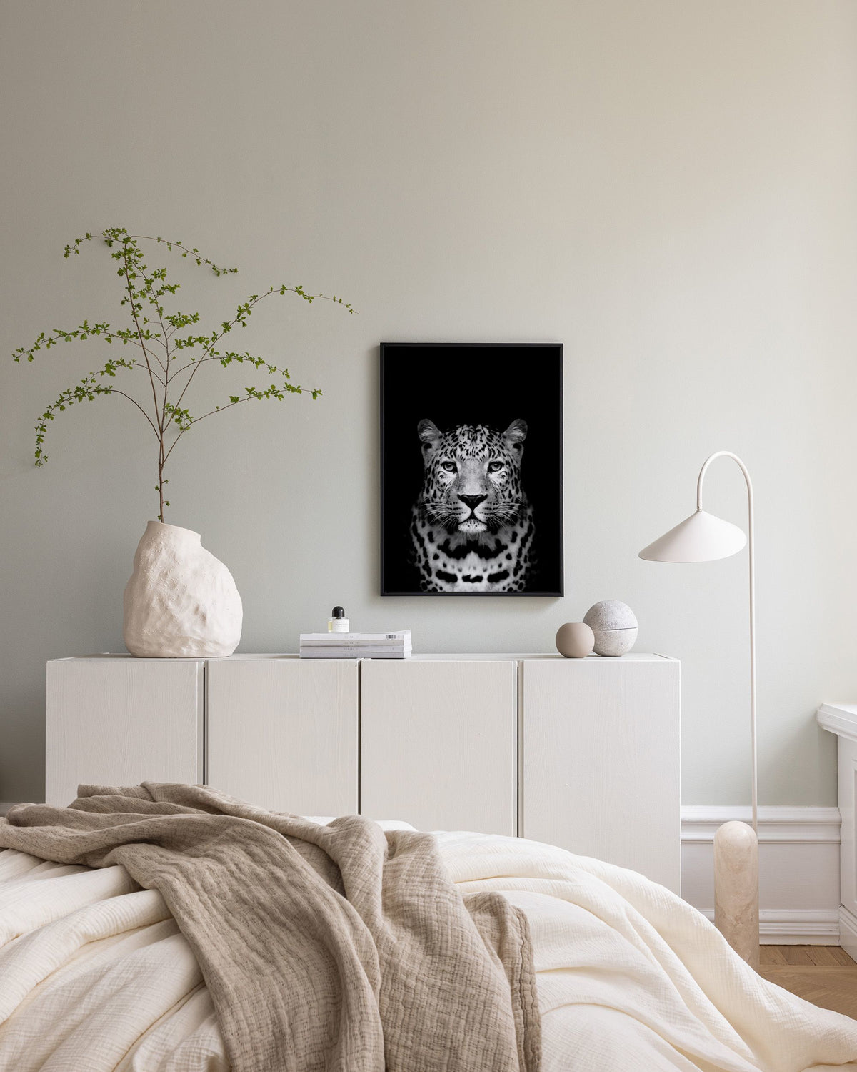 Leopard B&W Canvas print