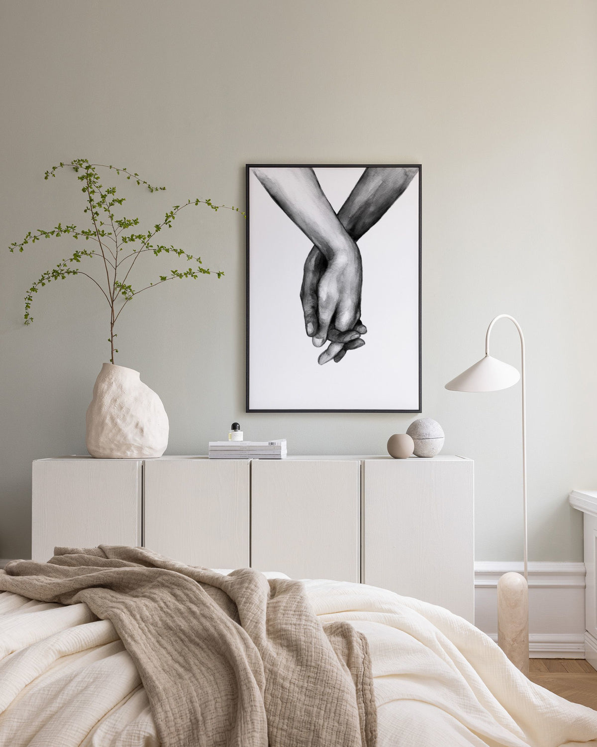 Watercolor Hands No1 Canvas print