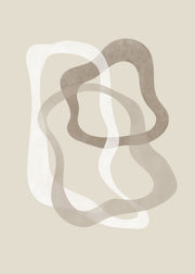 Abstract Brown Shapes No2 Print