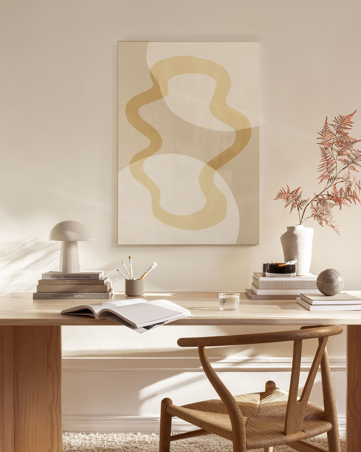 Abstract Yellow Shapes No2 Canvas print