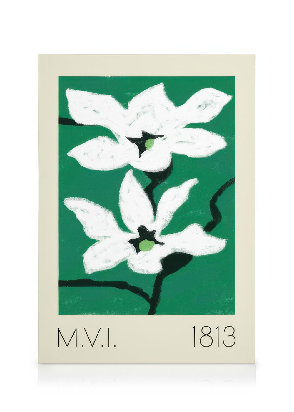 Green Floral No1 Canvas print