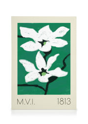 Green Floral No1 Canvas print