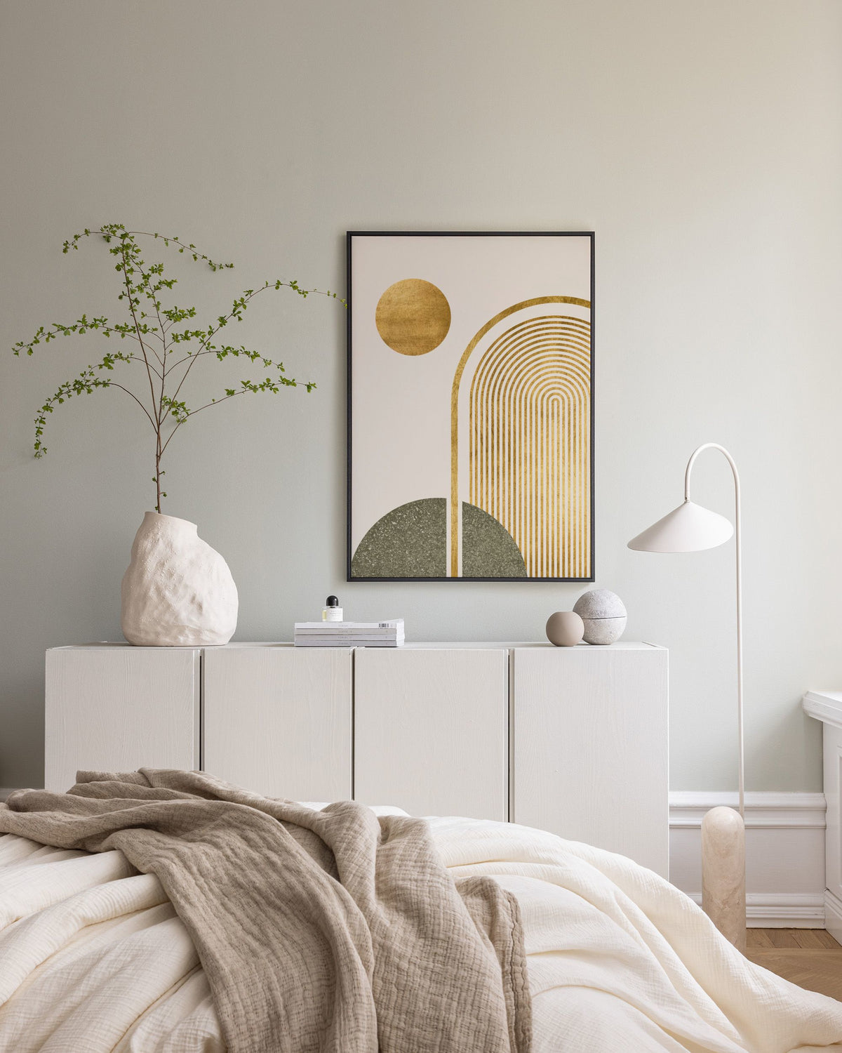 Green & Gold No1 Canvas print