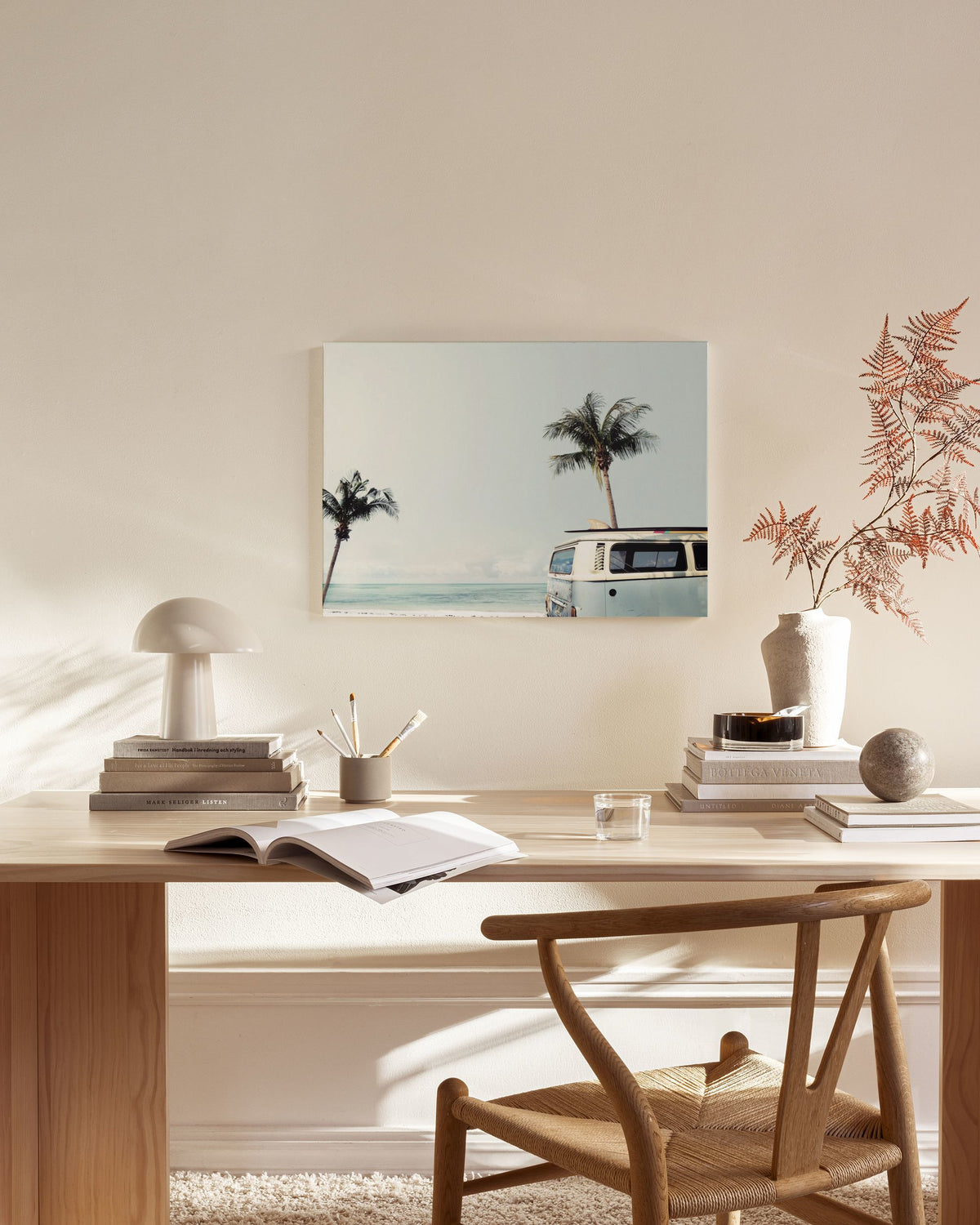 Surfers Van Blue Canvas print