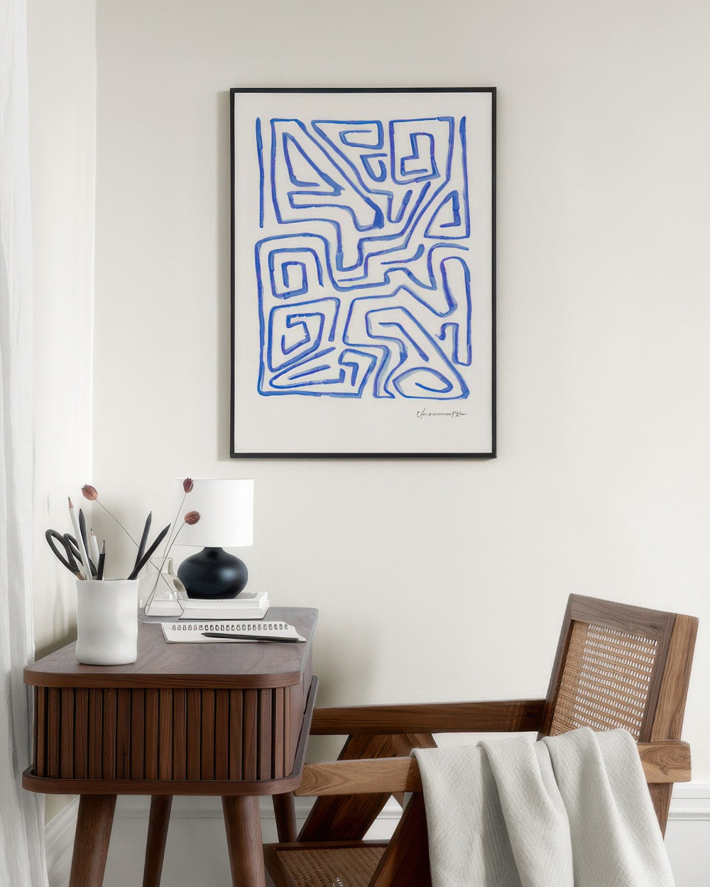 Un Ornament Bleu Print