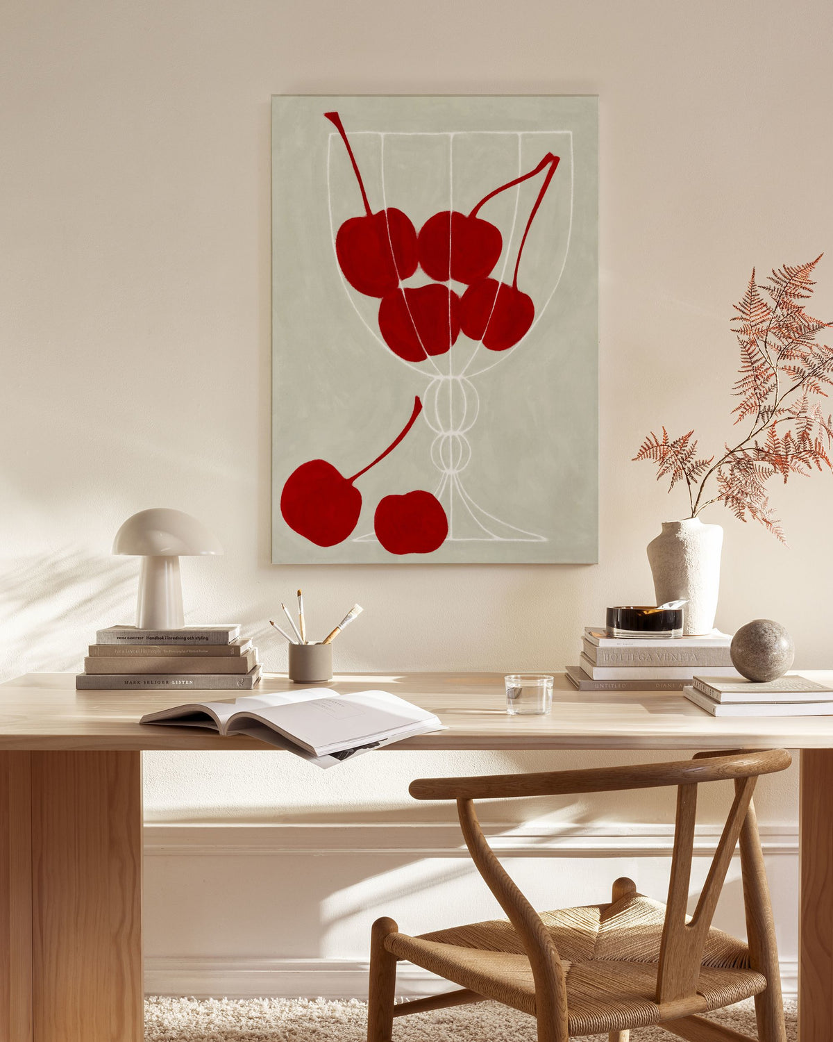 Kit Agar - Cherries Canvas print