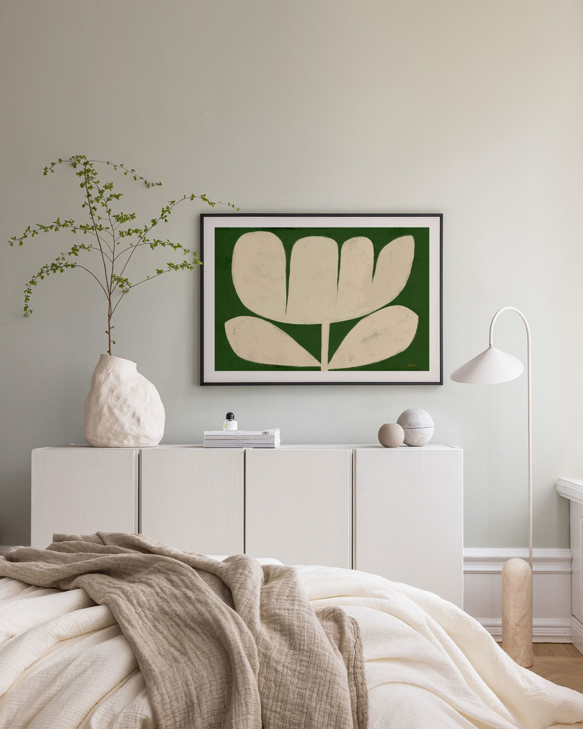 Marco Marella - Flower on Green Canvas print