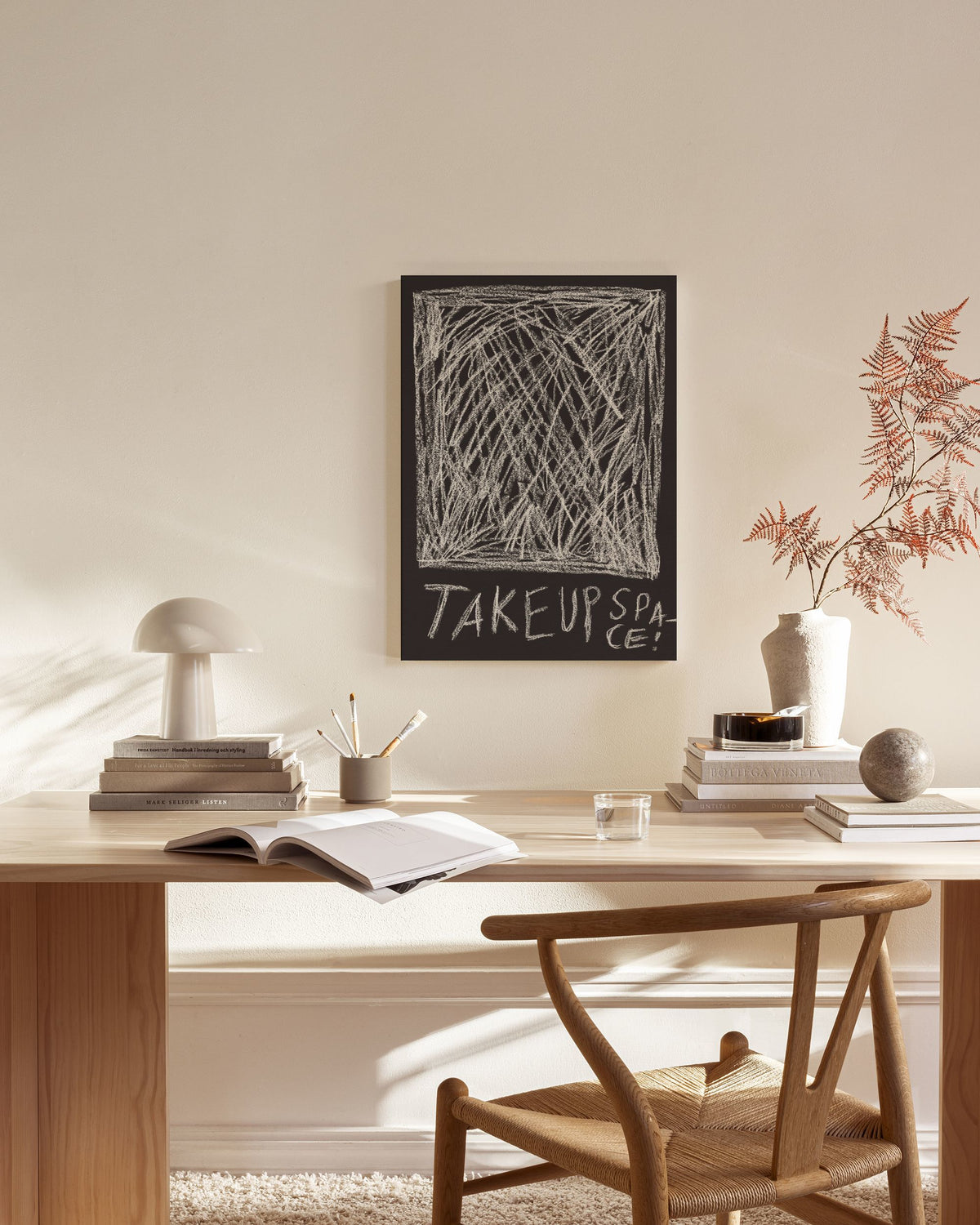 Scribbled Space Canvas print