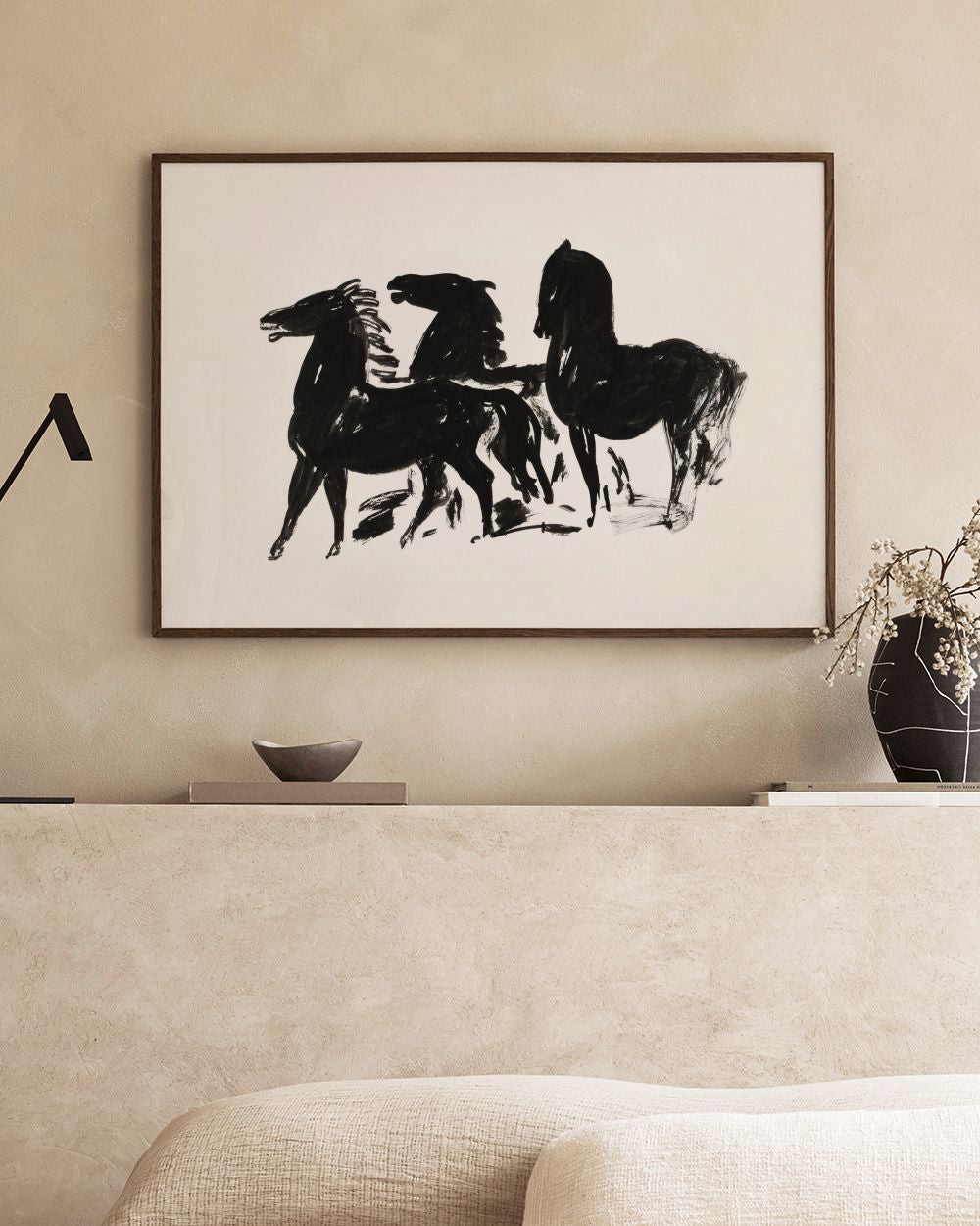 Leo Gestel - Three Black Horses Print
