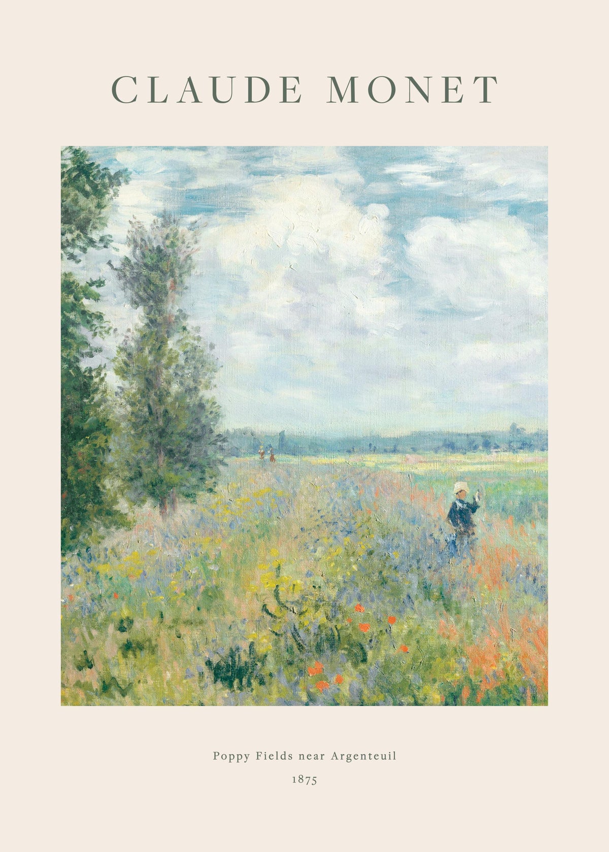 Monet - Poppy Fields near Argenteuil Print