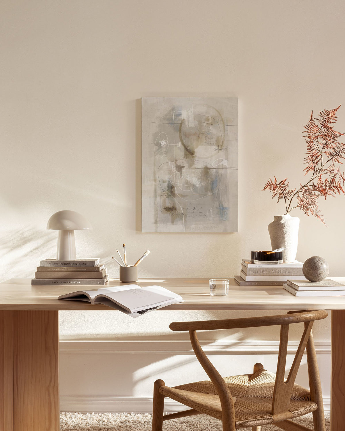 Beige Impression No1 Canvas print