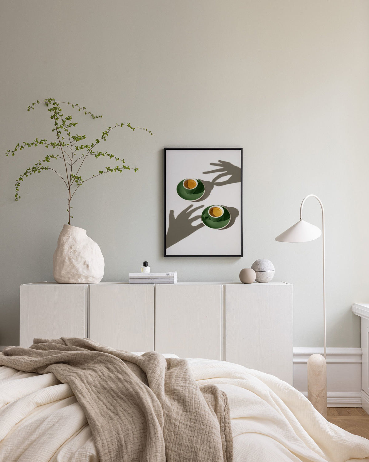 Green Coffee Cups Canvas print