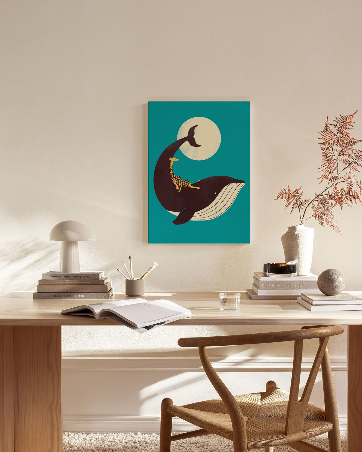 The Giraffe and the Whale Canvas print