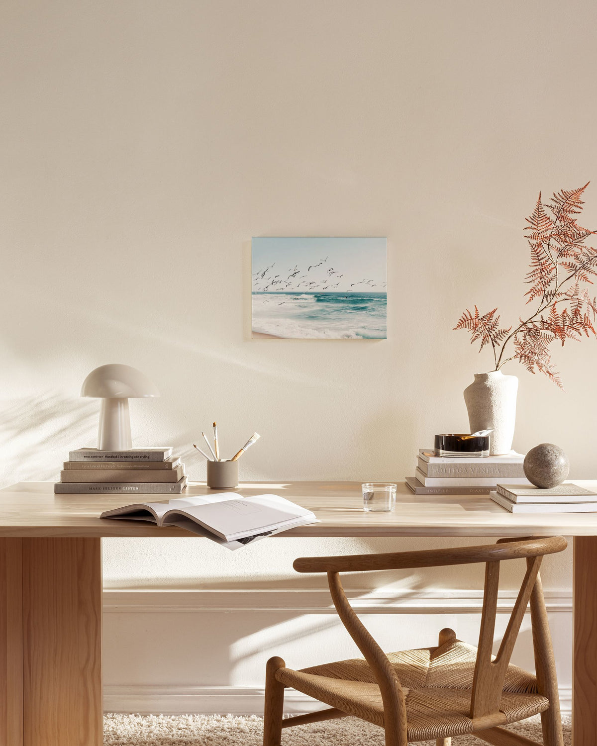 Birds on Seascape Canvas print