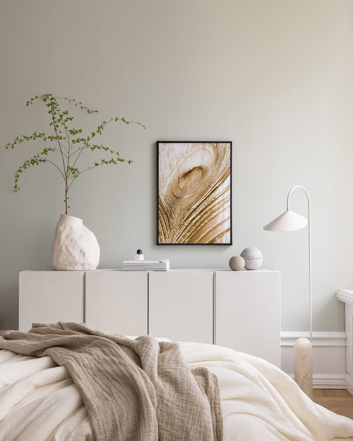 Golden Feather Canvas print