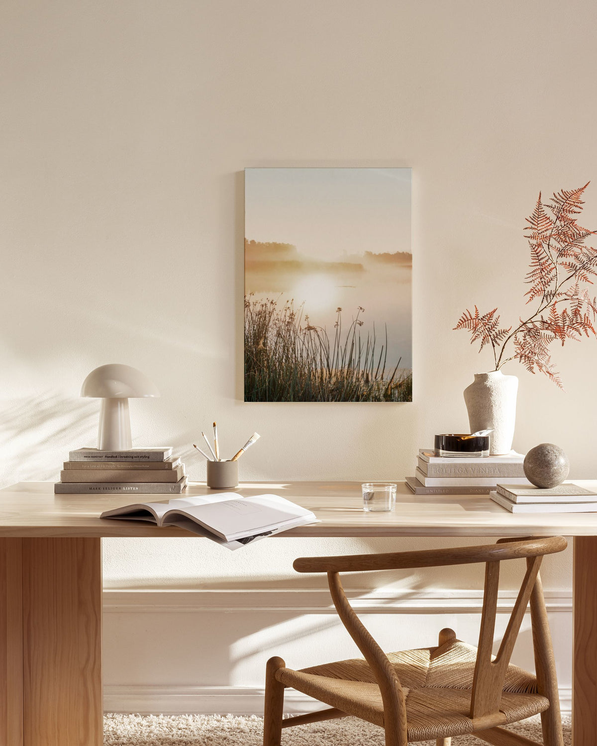 Misty Lake Canvas print