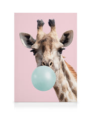 Bubblegum Giraffe Canvas print