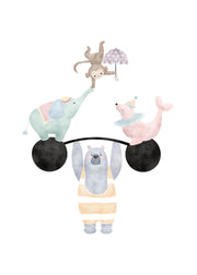Circus Acrobats Print