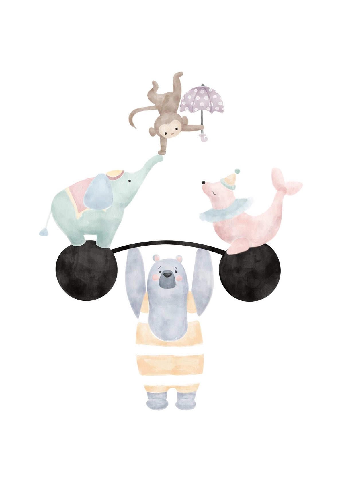 Circus Acrobats Print