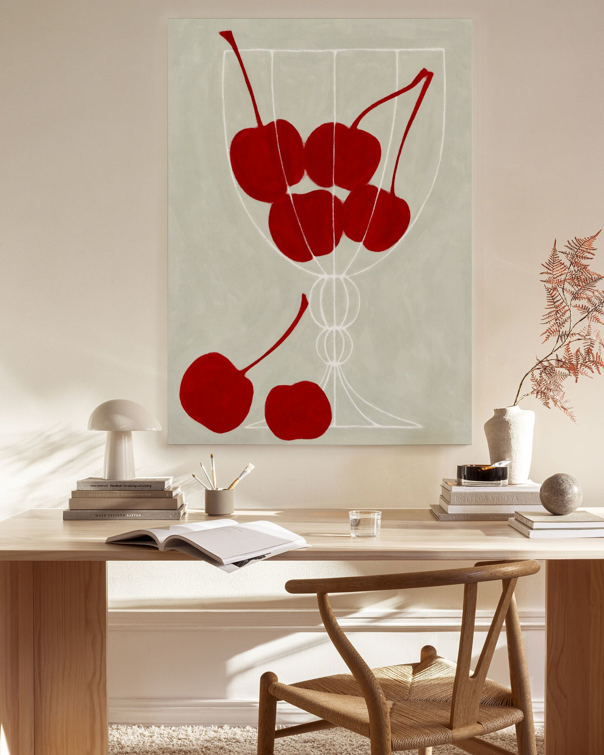 Kit Agar - Cherries Canvas print