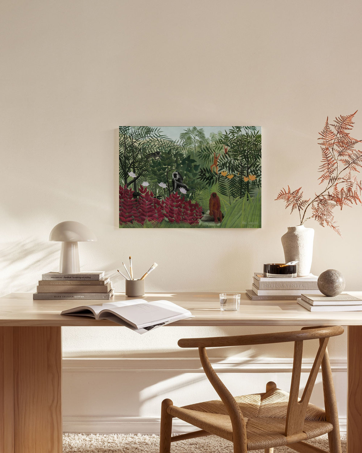 Rousseau - Tropical Forest with Monkeys Canvas print