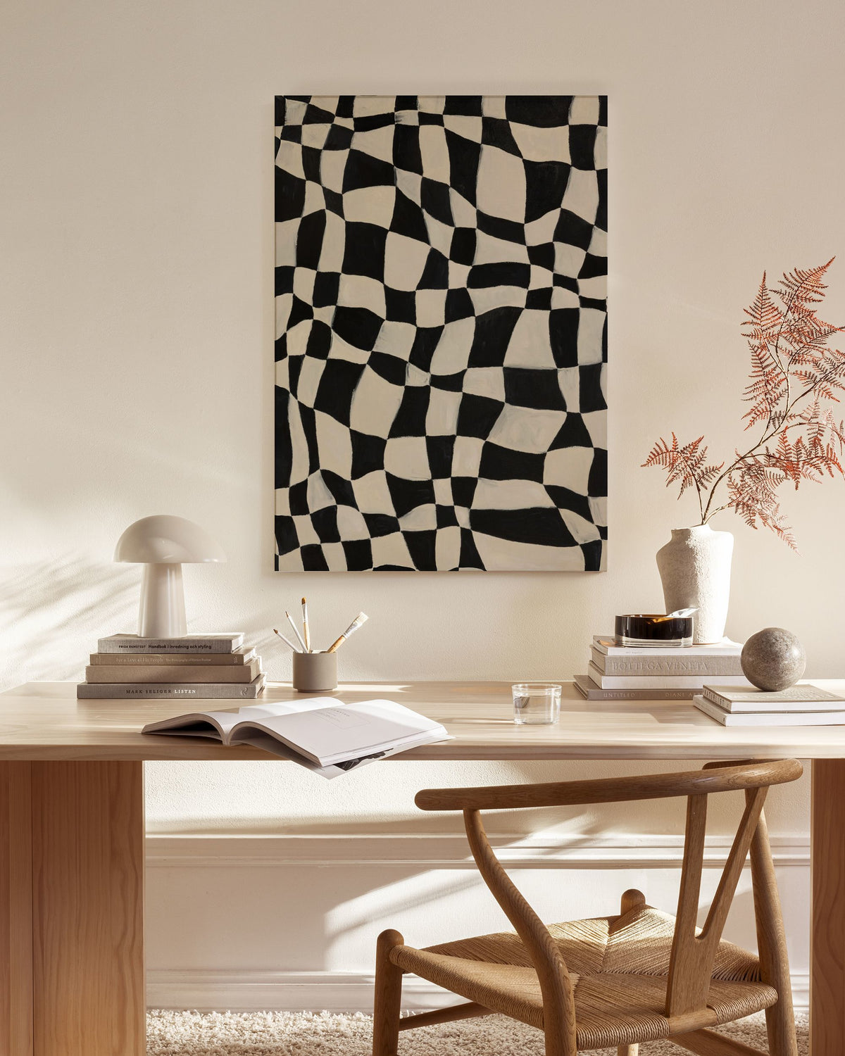 Checkers in Wonderland Canvas print