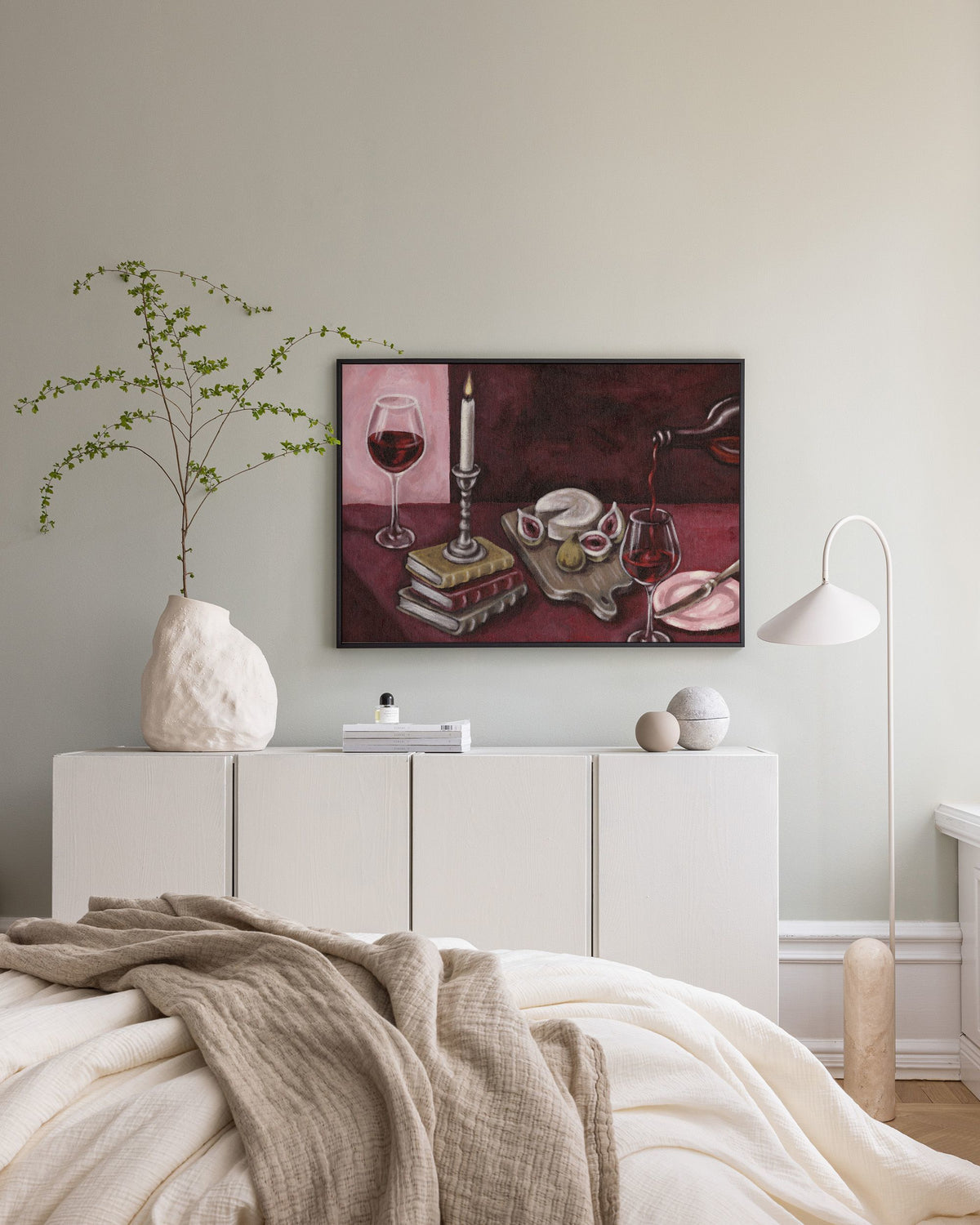 Bordeaux Table Canvas print