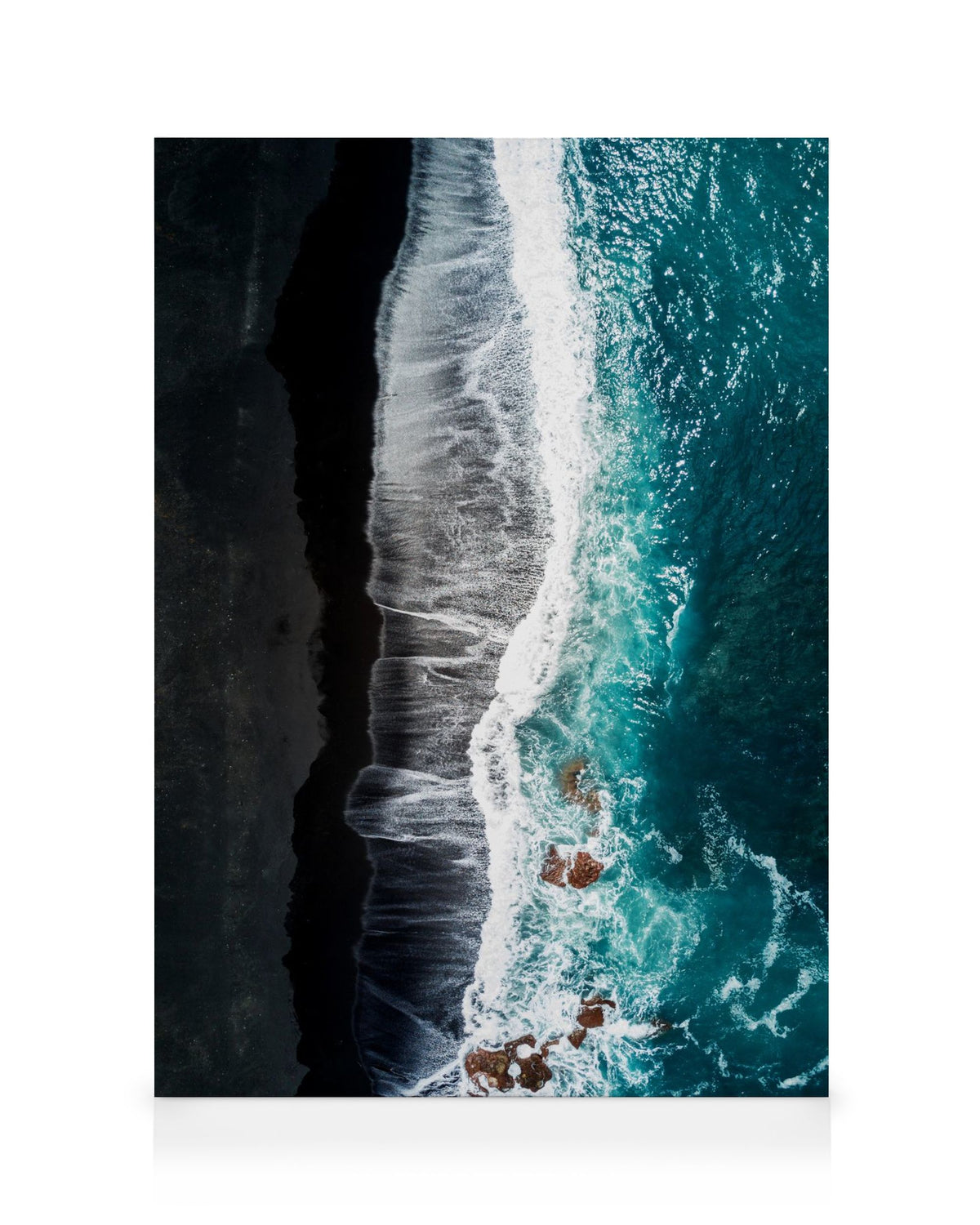 Black Beach Above Canvas print