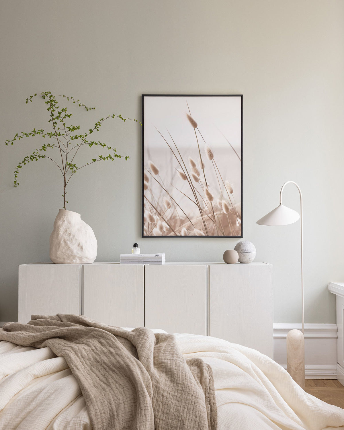 Beige Grass by the Sea Canvas print