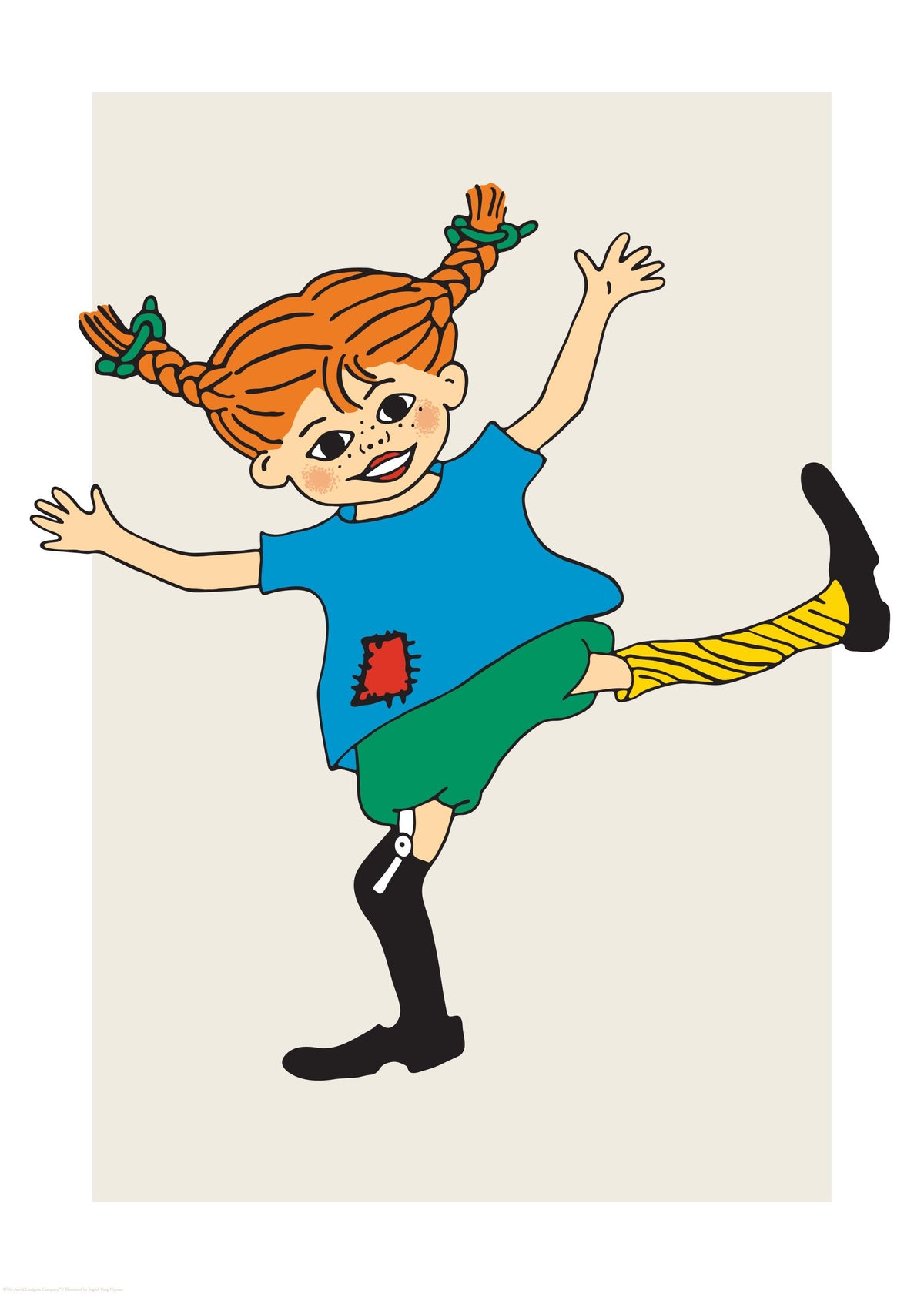 Pippi Longstocking Illustration Print