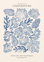 Linocut Corals Print
