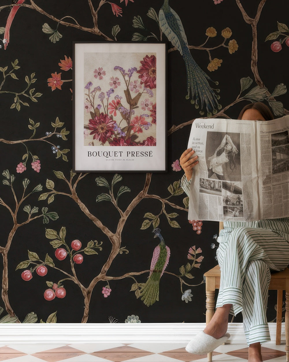 Vintage Pressed Bouquet Print