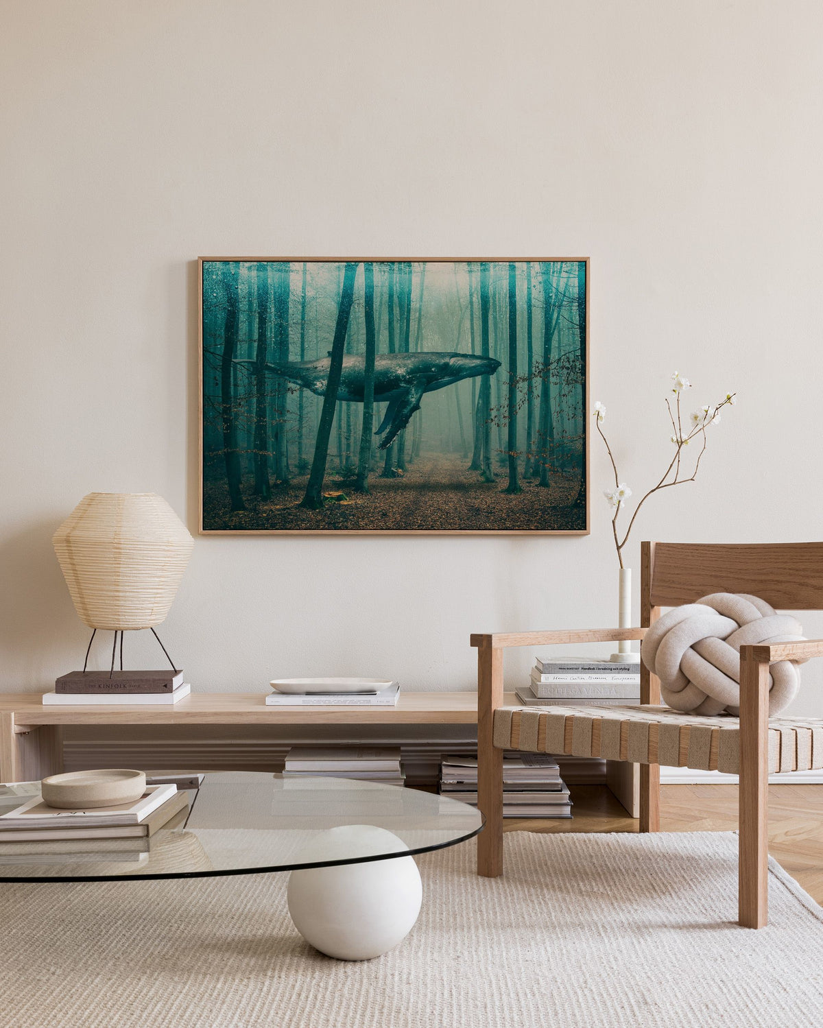Whale in Forest Canvas print