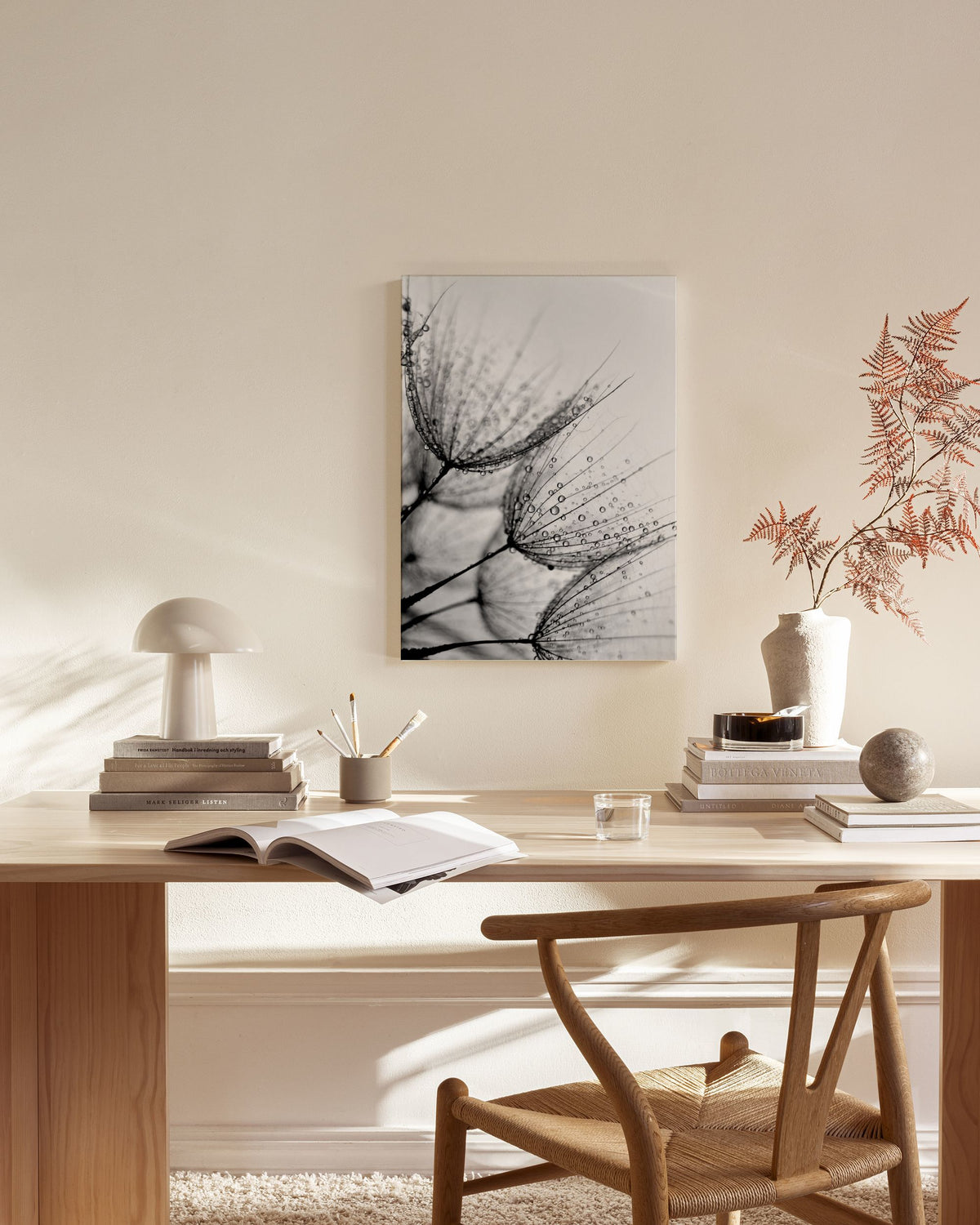 Dandelion Drops Canvas print