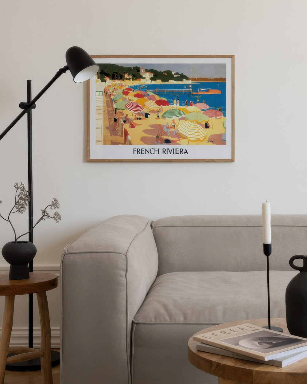 French Riviera Vintage Print