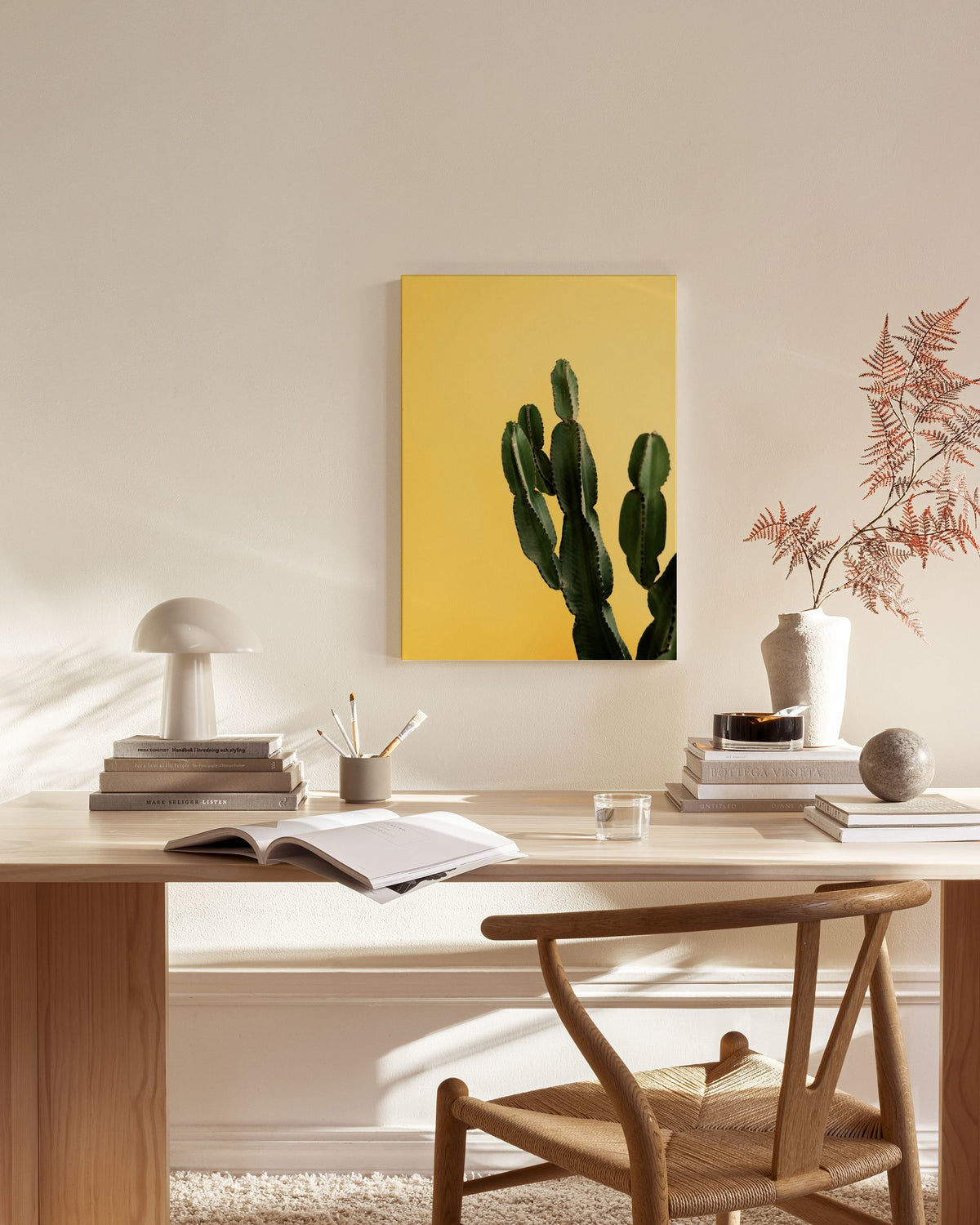 Yellow Cactus Canvas print