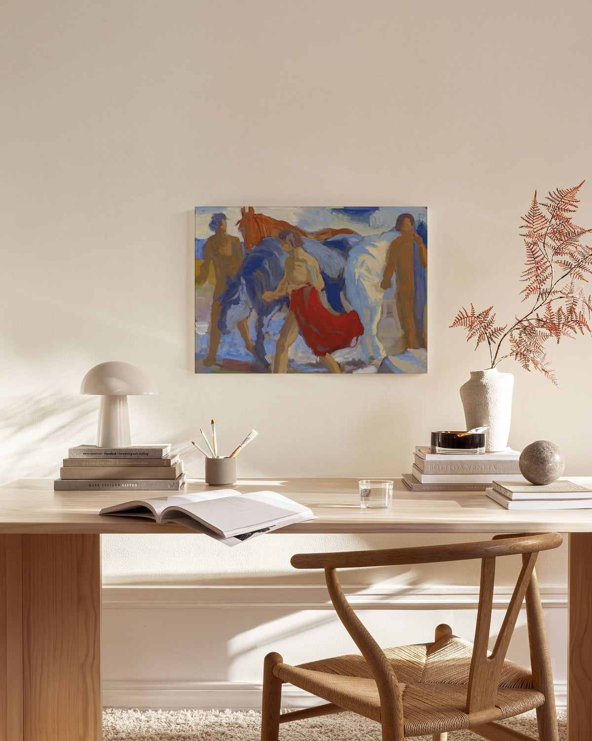 Paul Altherr - Youngsters with Horses Canvas print