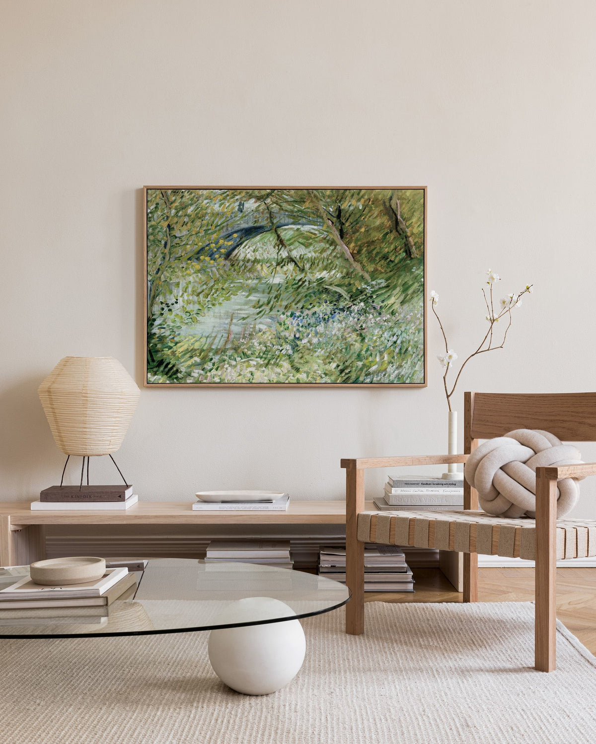 Van Gogh - River Bank in Springtime Landscape Canvas print