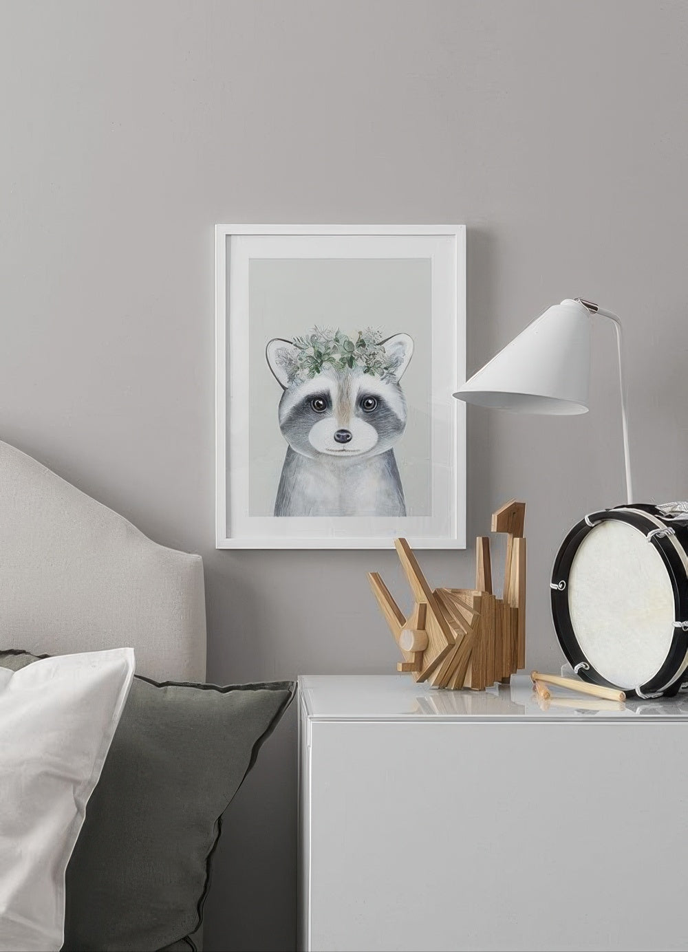 Flower Raccoon Print