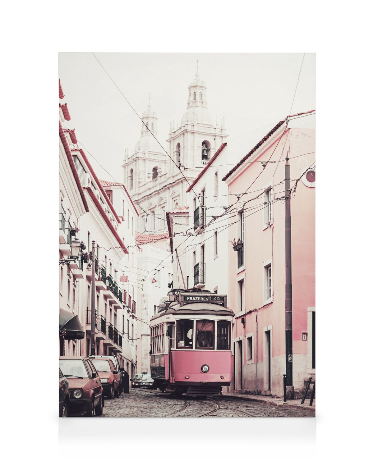 Pink Tram Canvas print