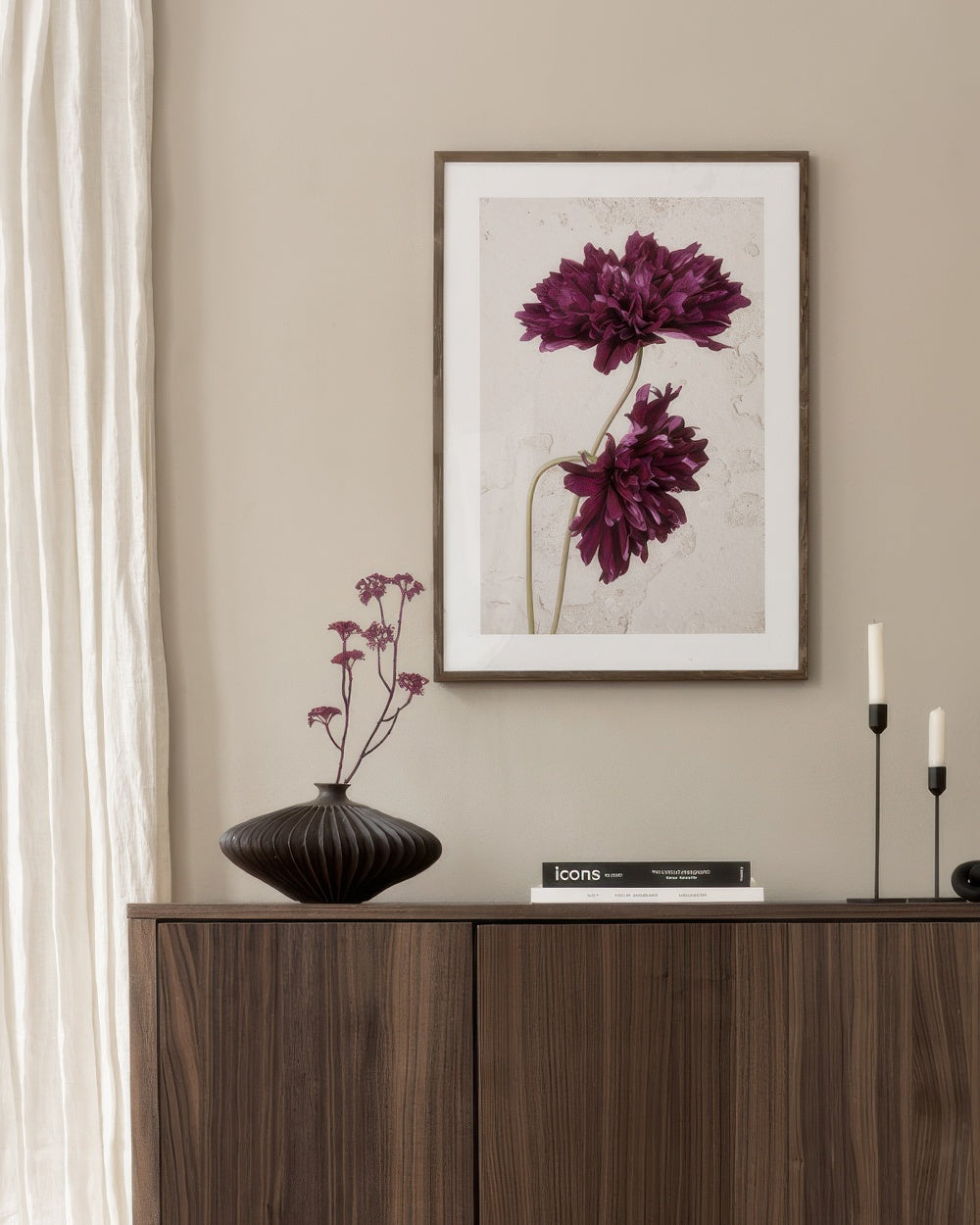 Purple Cosmos Flower Print