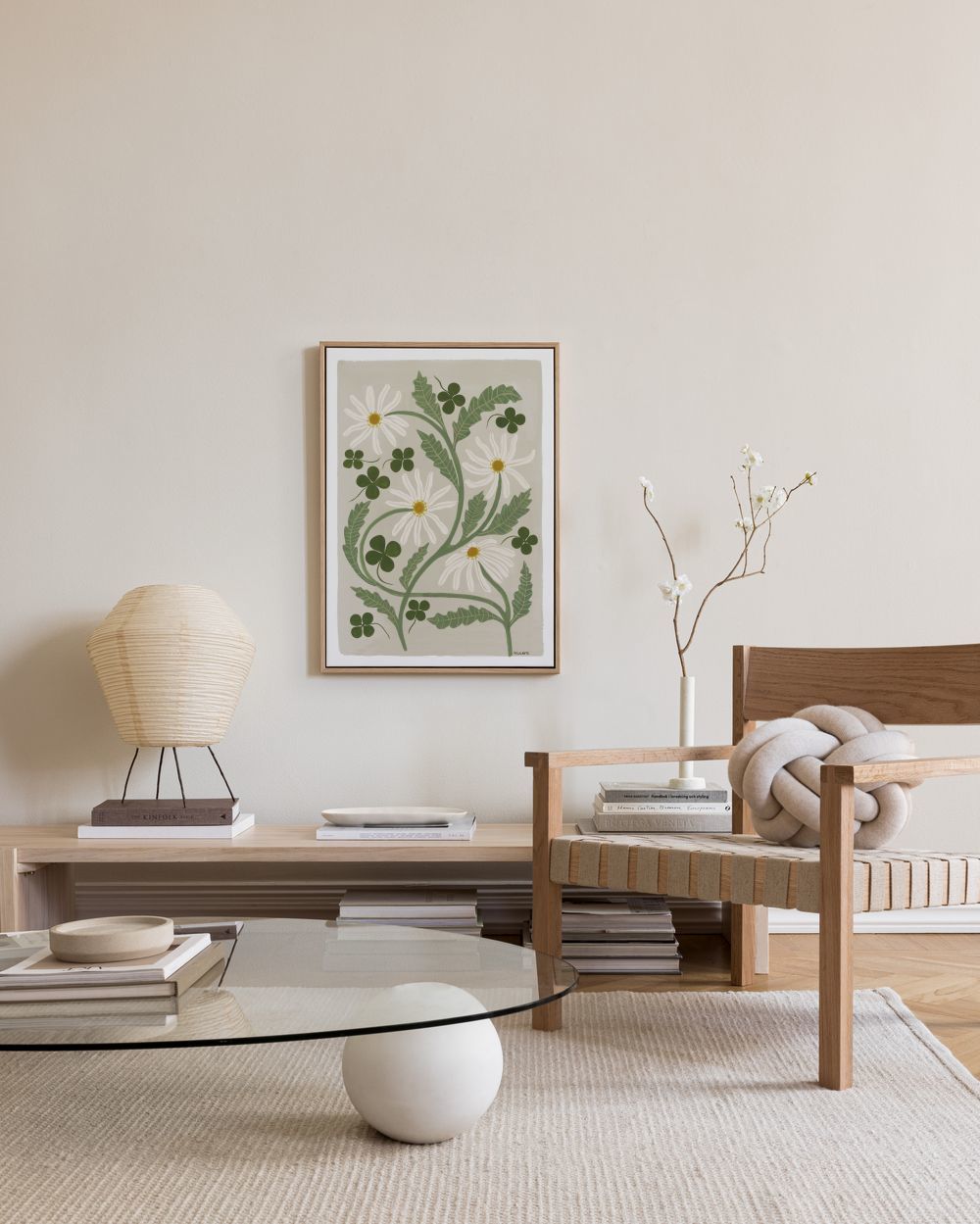 Megan Galante - Clover Floral Canvas print
